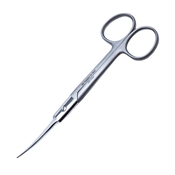 Brown Dissecting Scissors Curved Thin Beveled Blades Round Blunt Tips Overall Length Of 5 3/4" (145mm) With The Precision Two Tone Finish 